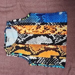 Twin Fantasy Italian Fabric Women's Cropped Top Size Small